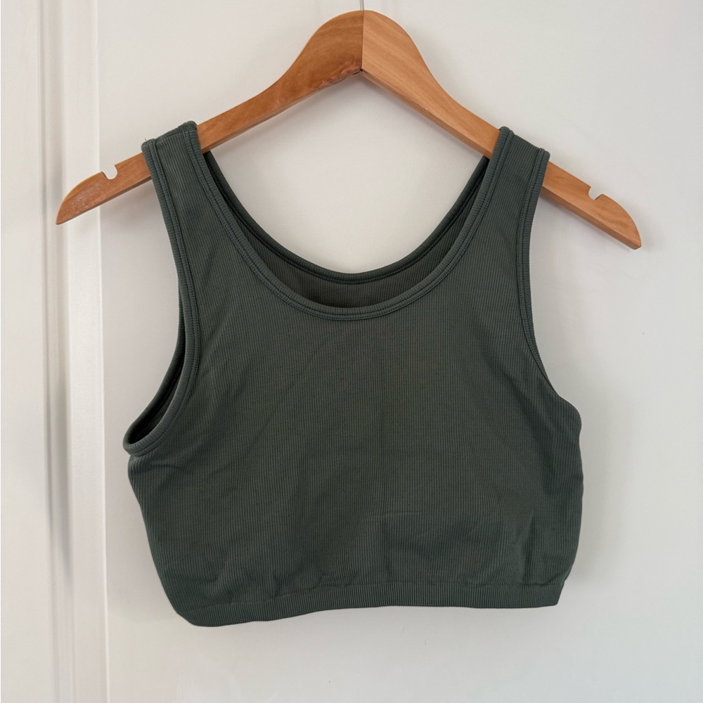 Aerie Olive Ribbed Top